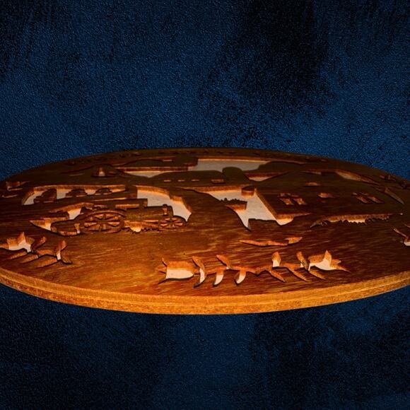 Handmade 1997 Scroll Saw “Home Sweet Home” Wood Plaque | Rustic Farmhouse Art - Picture 4 of 9